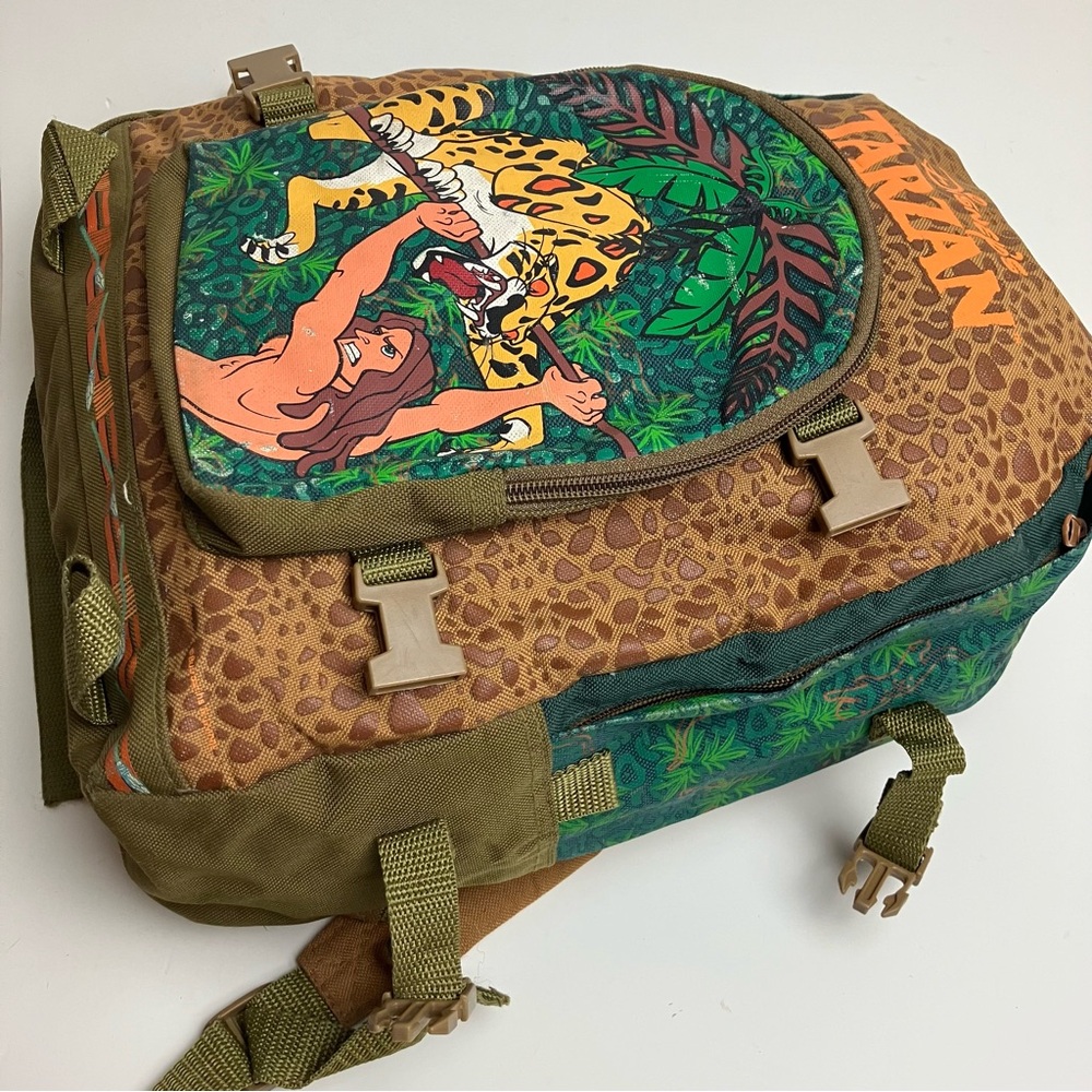 Vintage Tarzan Backpack Y2K Nostalgia Rare Disney 2000s Children's School Bag - Picture 9 of 17